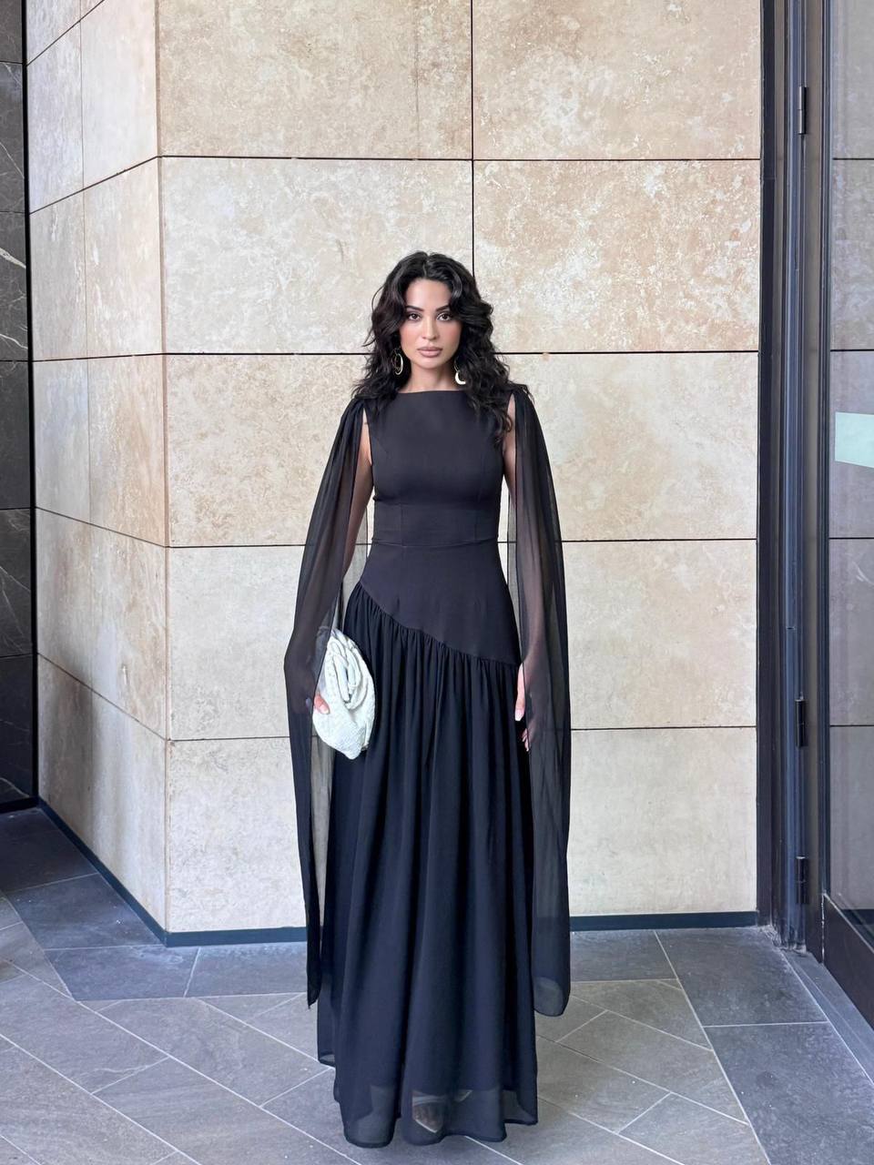 Robe Longue Cape Mousseline