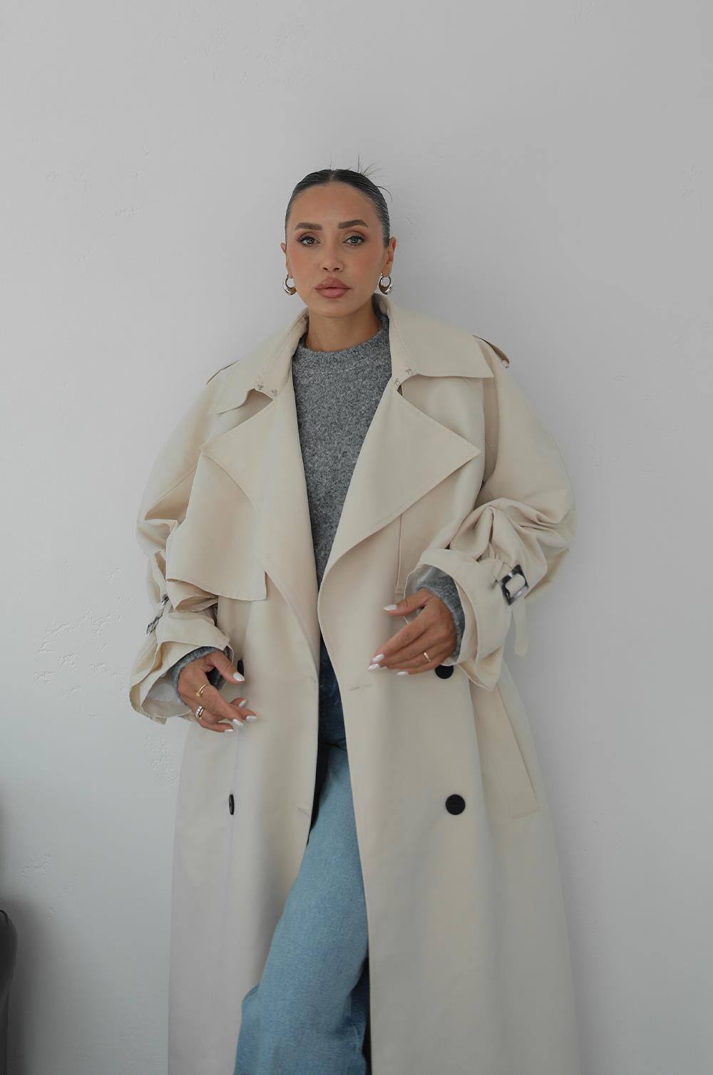 Trench-Coat Premium à Double Boutonnage
