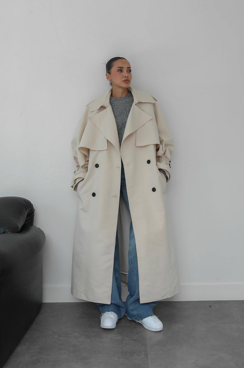 Trench-Coat Premium à Double Boutonnage