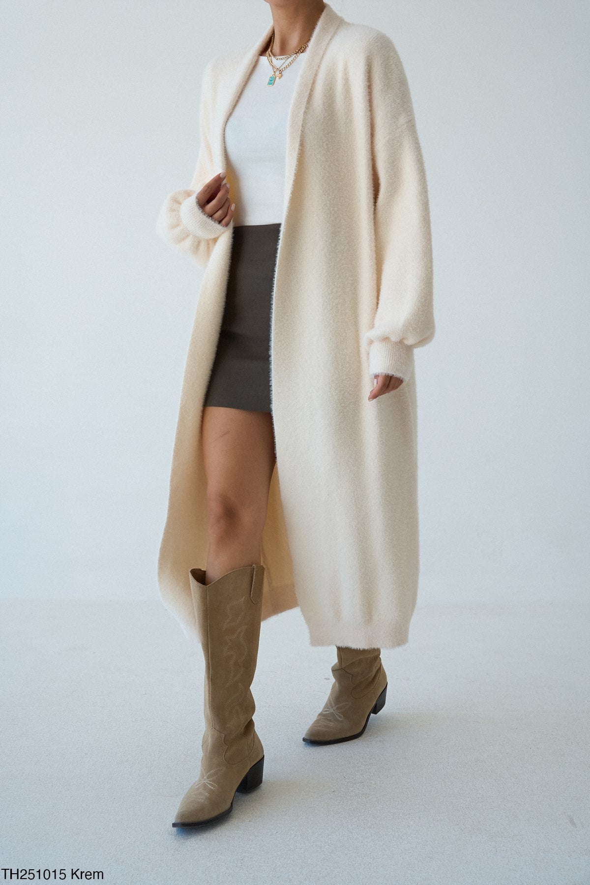 Cardigan Long Ouvert Élégant