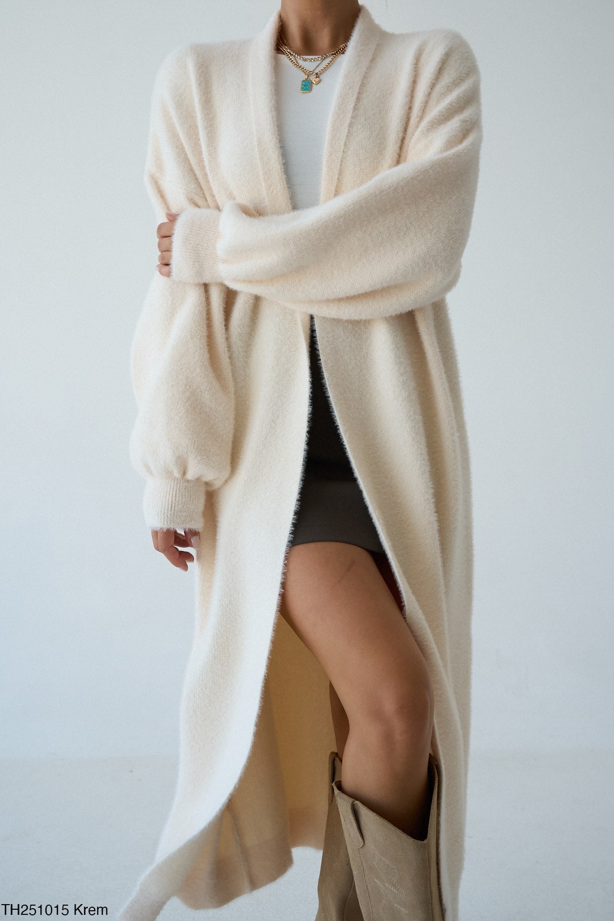 Cardigan Long Ouvert Élégant