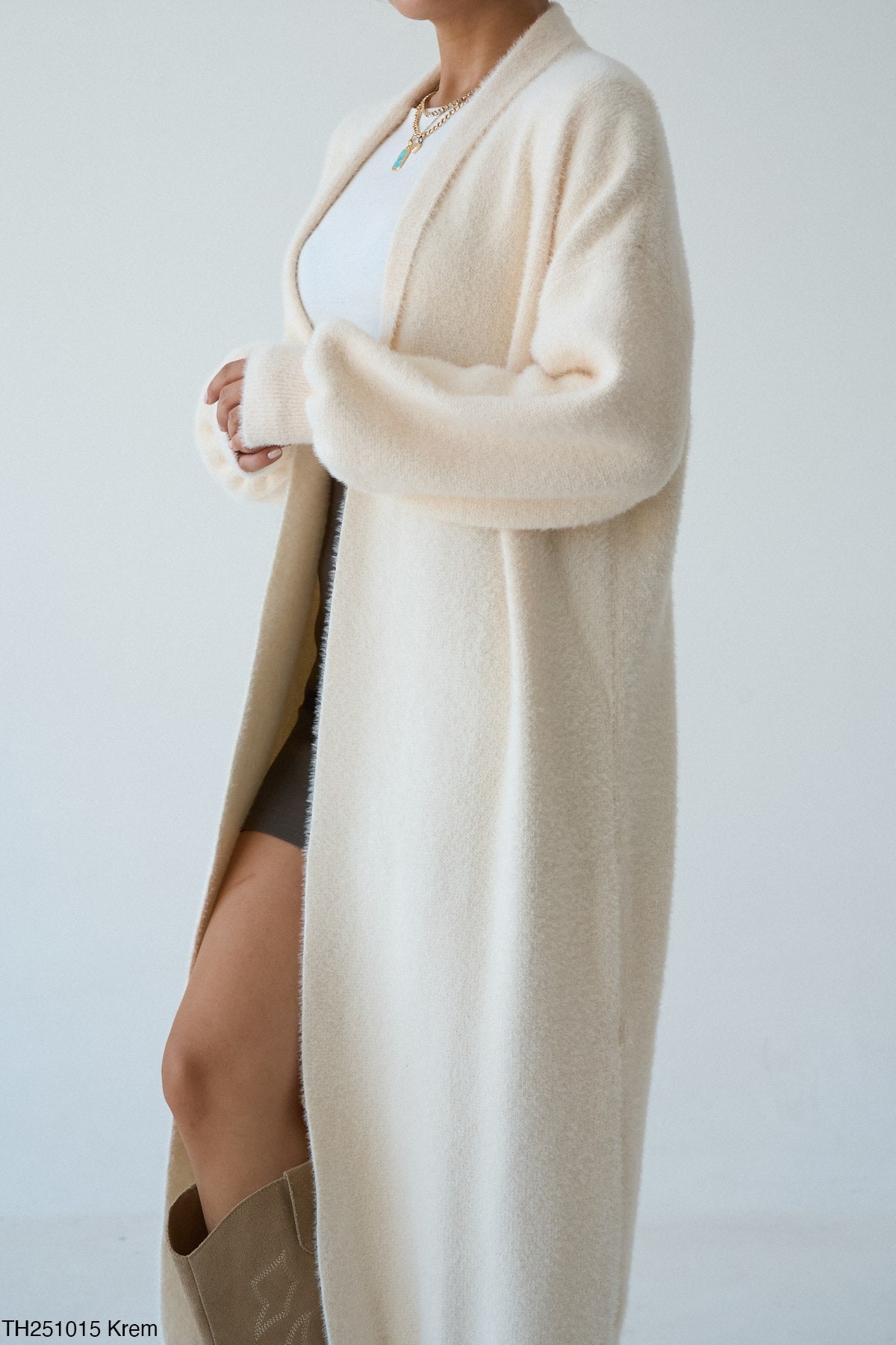 Cardigan Long Ouvert Élégant