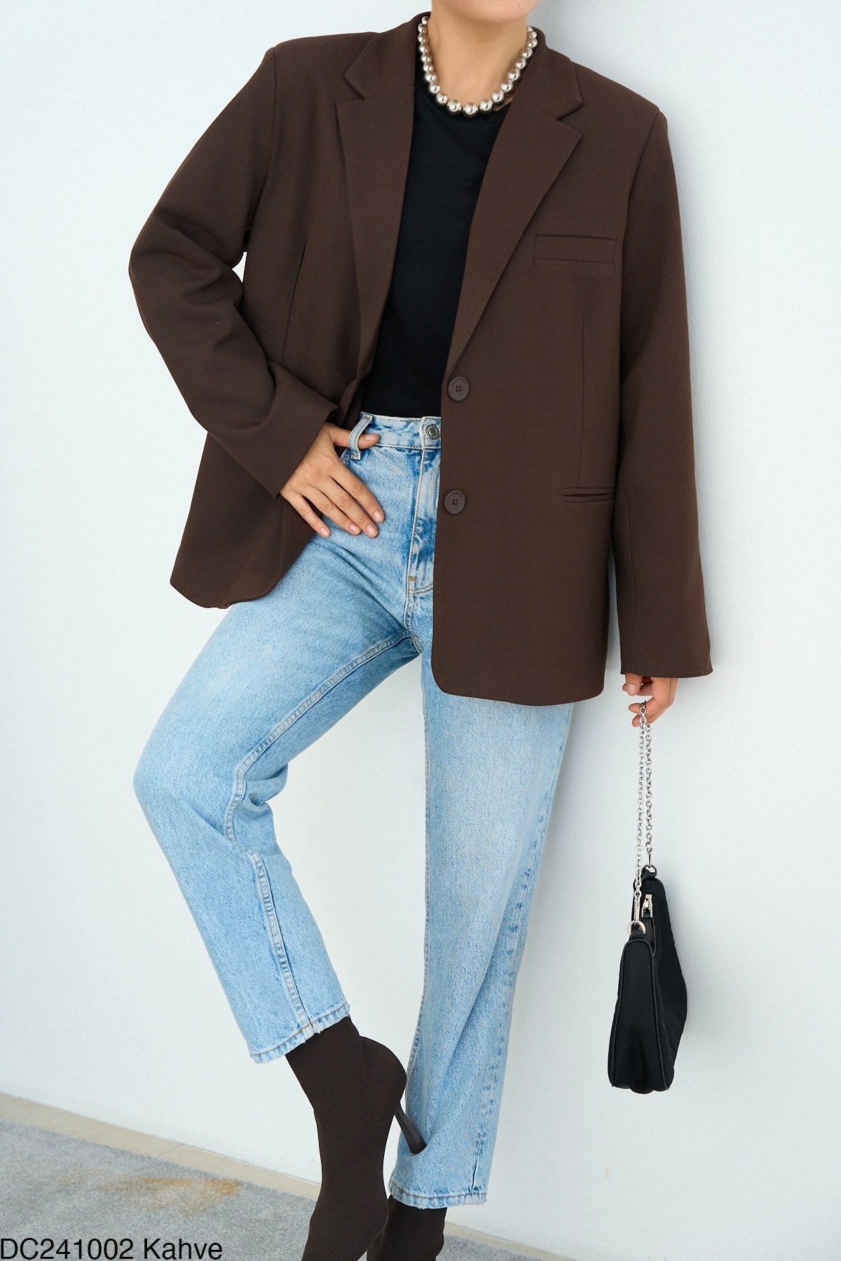 Qero Veste Blazer Oversize Femme - Veste Tailleur Élégante