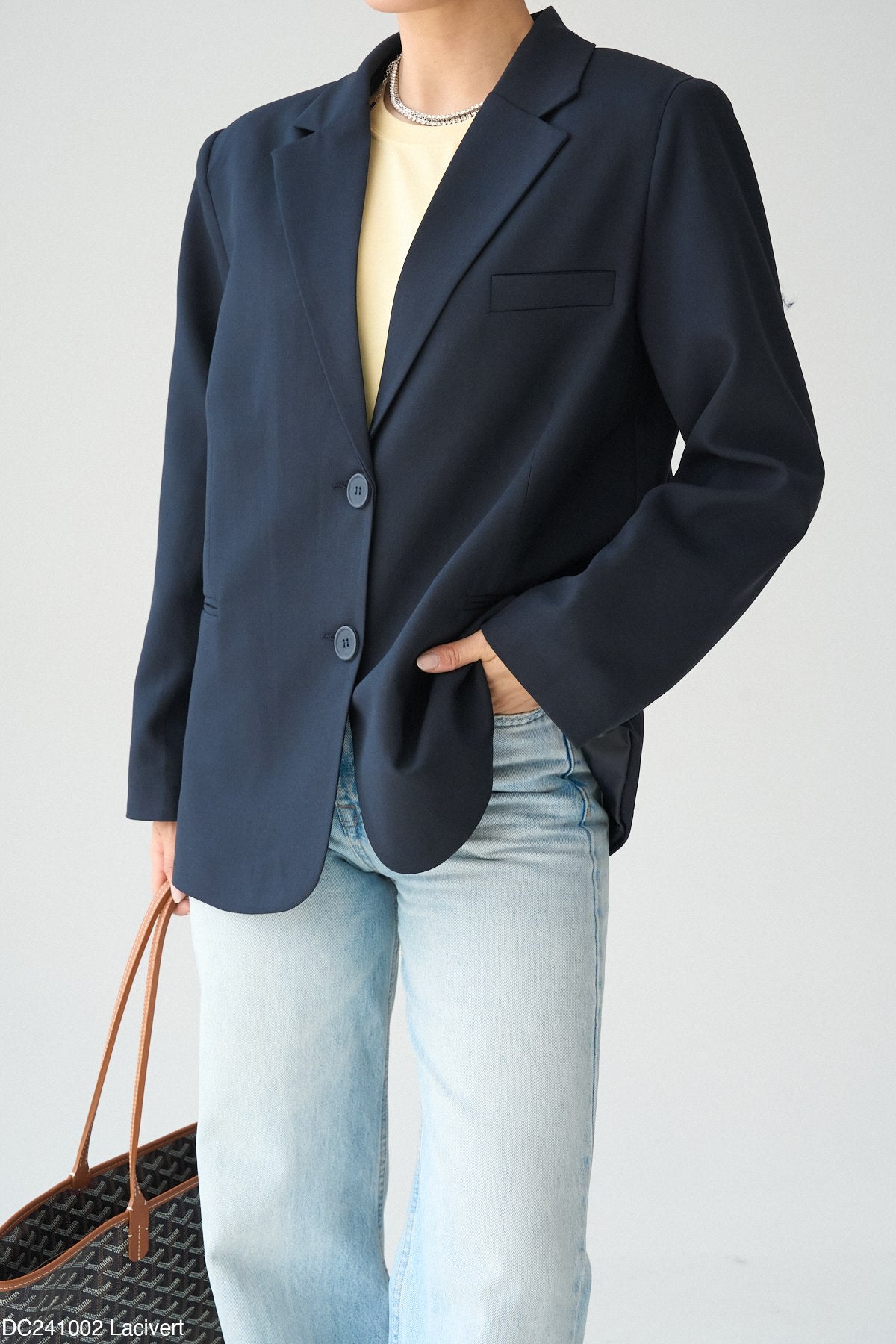 Qero Veste Blazer Oversize Femme - Veste Tailleur Élégante